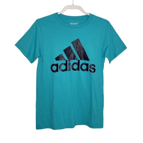 ADIDAS t-shirt must haves teal badge of sport‎ crew tee S - Picture 1 of 6